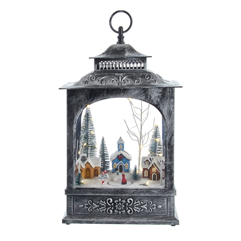 Kurt Adler 15-Inch Battery-Operated LED Musical Christmas Village Lantern